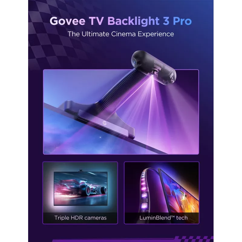 Govee TV Backlight 3 Pro LED lente, 75-85 collas, Wi-Fi/Bluetooth (R2A81C11)