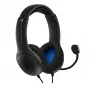 PDP LVL50 vadu austiņas PS4 baltas - 50 mm draiveris, vadu, Vadu, Spēļu, Austiņas, Melns