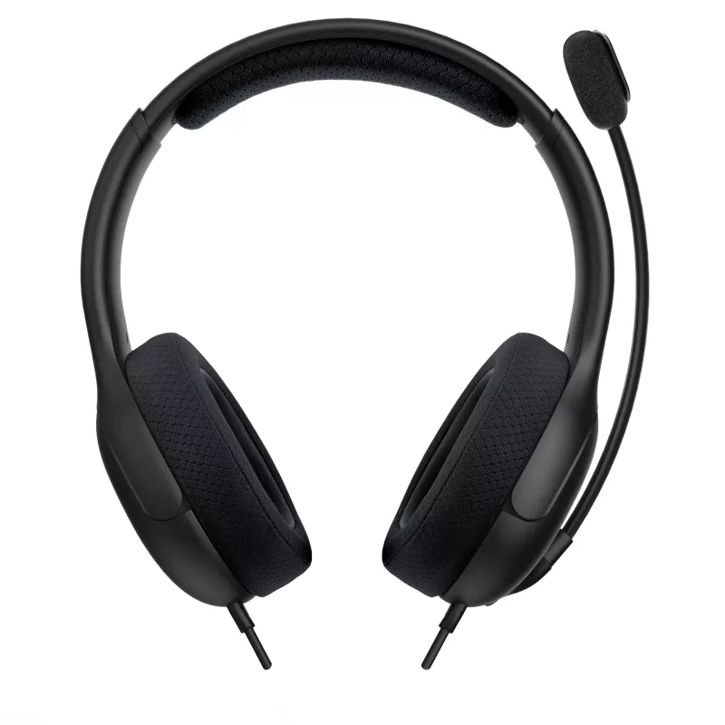 PDP LVL50 vadu austiņas PS4 baltas - 50 mm draiveris, vadu, Vadu, Spēļu, Austiņas, Melns