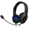 PDP LVL50 vadu austiņas PS4 baltas - 50 mm draiveris, vadu, Vadu, Spēļu, Austiņas, Melns