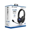 PDP LVL50 vadu austiņas PS4 baltas - 50 mm draiveris, vadu, Vadu, Spēļu, Austiņas, Melns