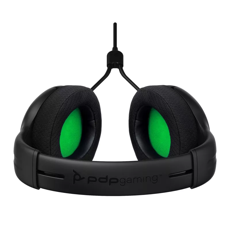 PDP LVL50 vadu stereo austiņu komplekts XBSX, vadu, spēlēm, austiņu komplekts, melna