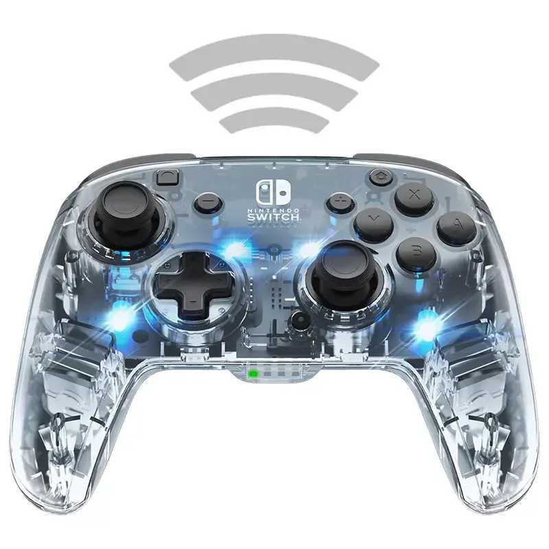 PDP Afterglow Melns, caurspīdīgs spēļu kontrolieris analogs / digitāls Nintendo Switch, Nintendo Switch Lite, Nintendo Switch OLED