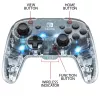 PDP Afterglow Melns, caurspīdīgs spēļu kontrolieris analogs / digitāls Nintendo Switch, Nintendo Switch Lite, Nintendo Switch OLED