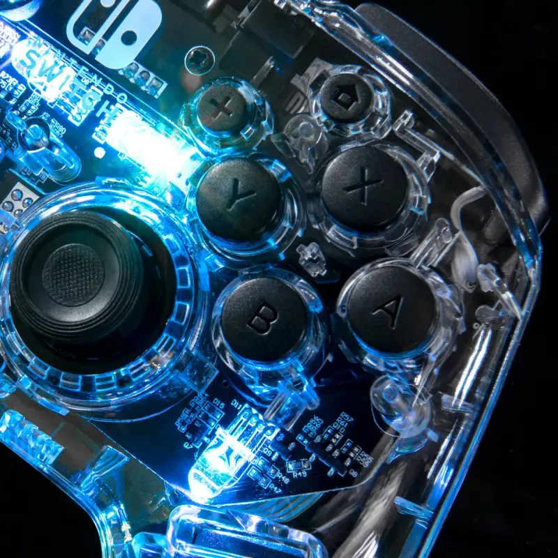 PDP Afterglow Melns, caurspīdīgs spēļu kontrolieris analogs / digitāls Nintendo Switch, Nintendo Switch Lite, Nintendo Switch OLED