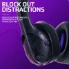 Austiņas VICTRIX Gambit Wireless — vadu un bezvadu, 20–20000 Hz, 2 m kabelis, 301 g, melnas/purpura