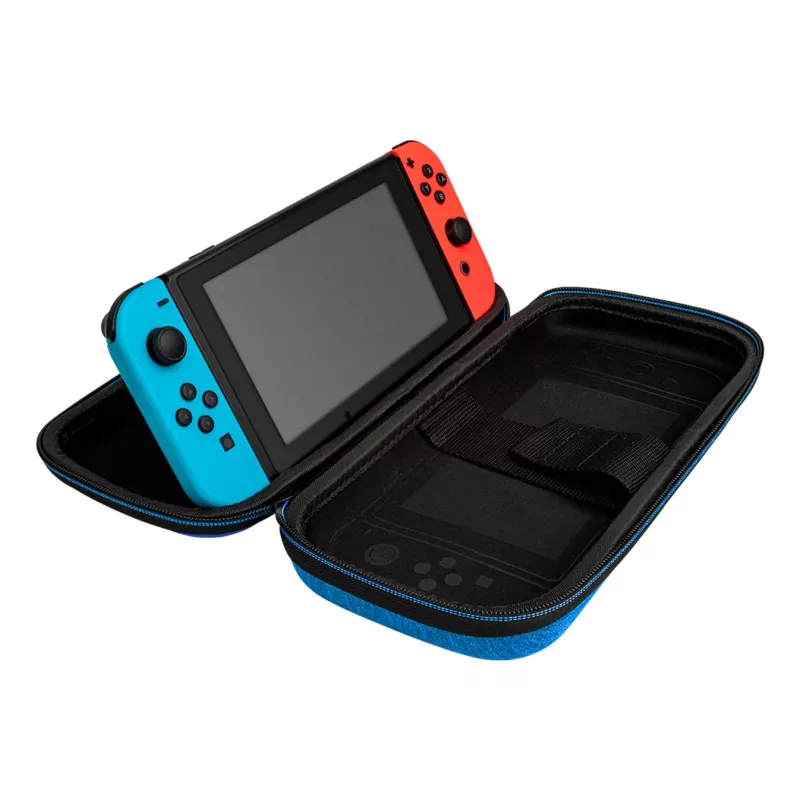 Cietais pārnēsājamais futrālis PDP plāns Deluxe Power Pose Mario priekš Nintendo — zils/sarkans
