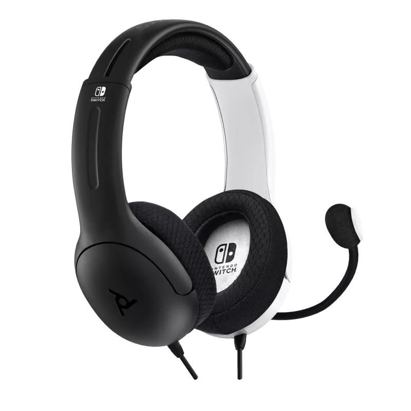 PDP LVL40 austiņas ar vadu, galvas lentes, spēlēm, melnas, baltas