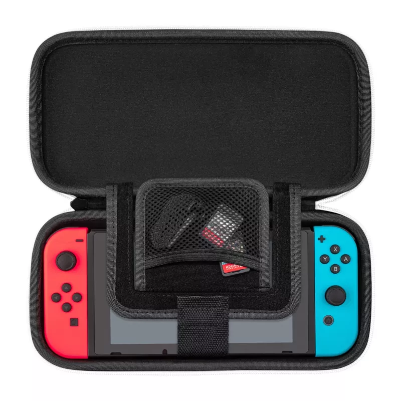PDP plāns Deluxe: melnbalts cietais futrālis Nintendo Melns, White