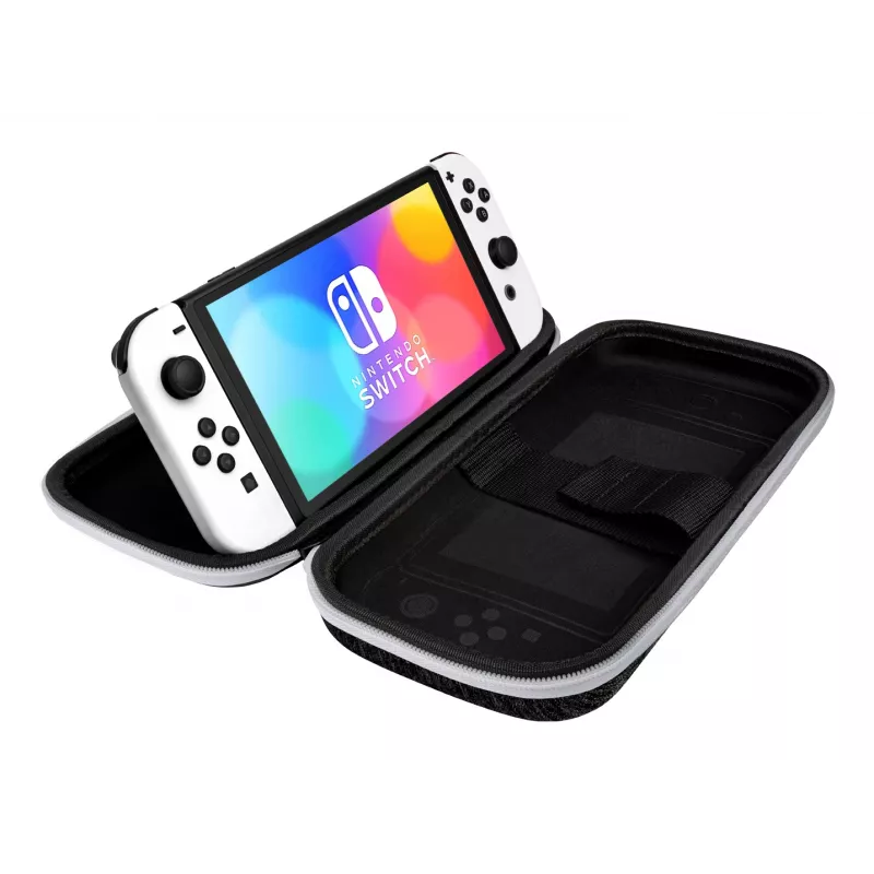 PDP plāns Deluxe: melnbalts cietais futrālis Nintendo Melns, White