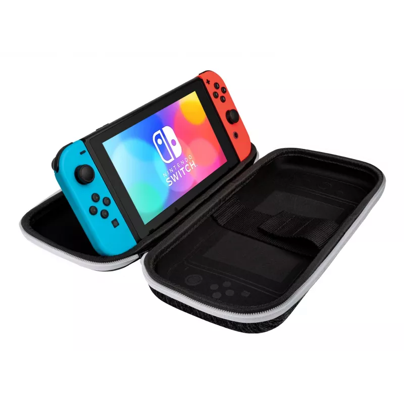 PDP plāns Deluxe: melnbalts cietais futrālis Nintendo Melns, White