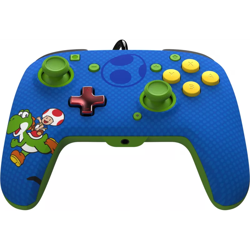 PDP REMATCH vadu kontrolieris: Yoshi & Toad, spēļu panelis, Nintendo Switch, Nintendo Switch OLED, D-kursors, Sākuma poga, analogā / digitālā, vadu, USB