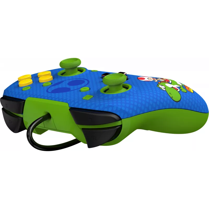 PDP REMATCH vadu kontrolieris: Yoshi & Toad, spēļu panelis, Nintendo Switch, Nintendo Switch OLED, D-kursors, Sākuma poga, analogā / digitālā, vadu, USB