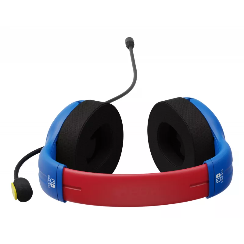 PDP LVL40 austiņas ar vadu, galvas lentes, spēļu, zilas, sarkanas