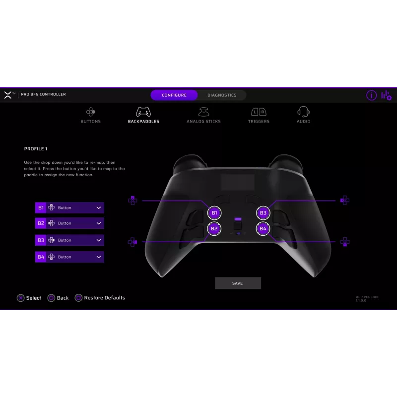 PDP Victrix Pro BFG PlayStation 5, PlayStation 4 un Windows 10/11 PC