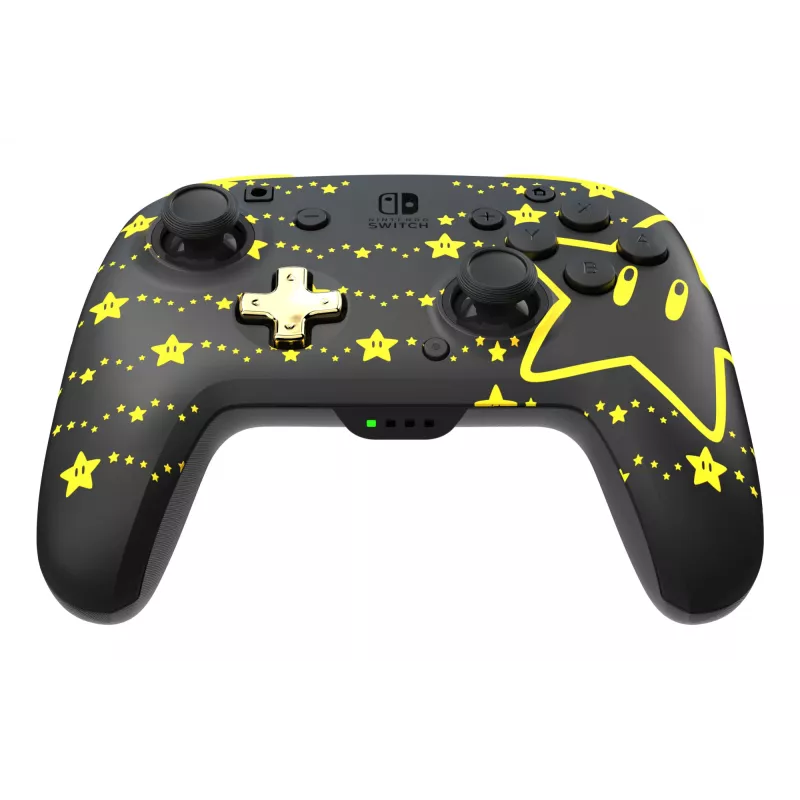PDP REMATCH GLOW Melns, Dzeltens Spēļu kontrolieris Analogs / Digitāls Nintendo Switch, Nintendo Switch OLED