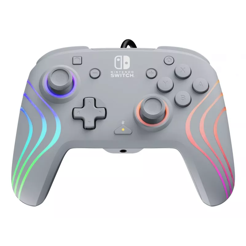 PDP Afterglow Wave pelēks USB spēļu kontrolieris analogais / ciparu Nintendo Switch, Nintendo Switch OLED