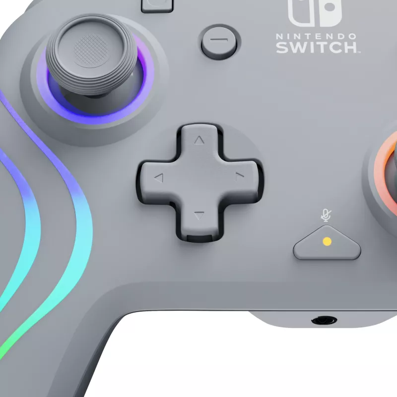 PDP Afterglow Wave pelēks USB spēļu kontrolieris analogais / ciparu Nintendo Switch, Nintendo Switch OLED