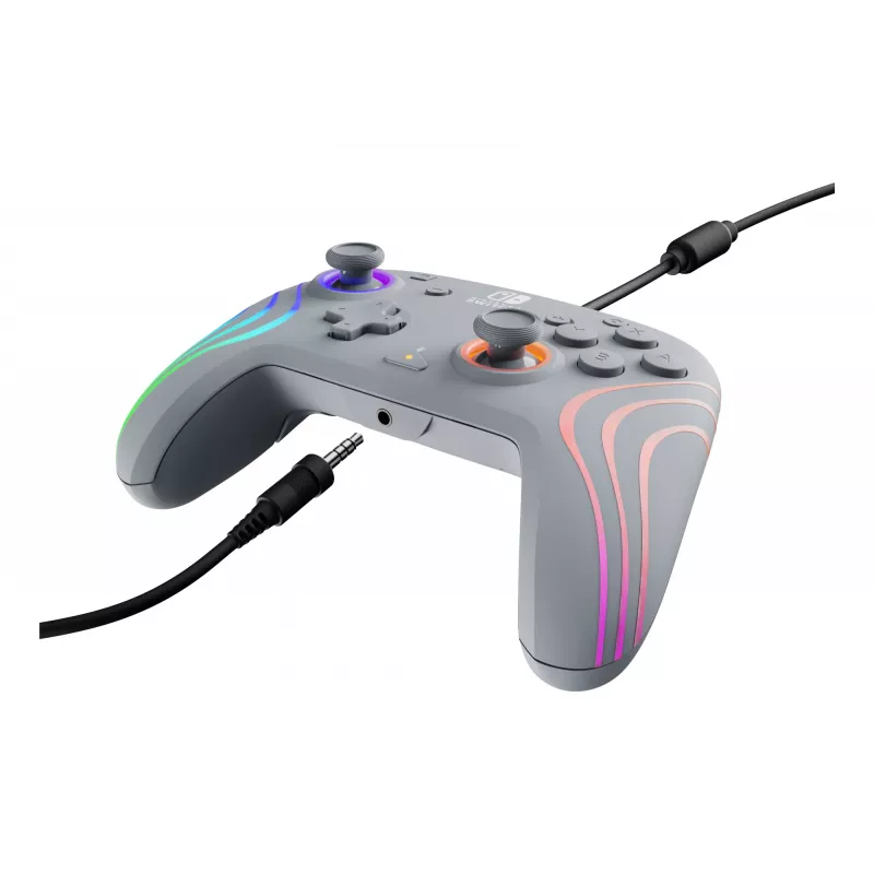 PDP Afterglow Wave pelēks USB spēļu kontrolieris analogais / ciparu Nintendo Switch, Nintendo Switch OLED
