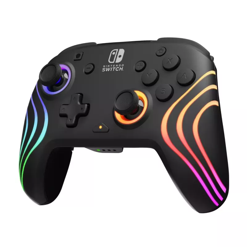 PDP Afterglow Wave melns USB spēļu kontrolieris analogais / digitālais Nintendo Switch, Nintendo Switch Lite, Nintendo Switch OLED