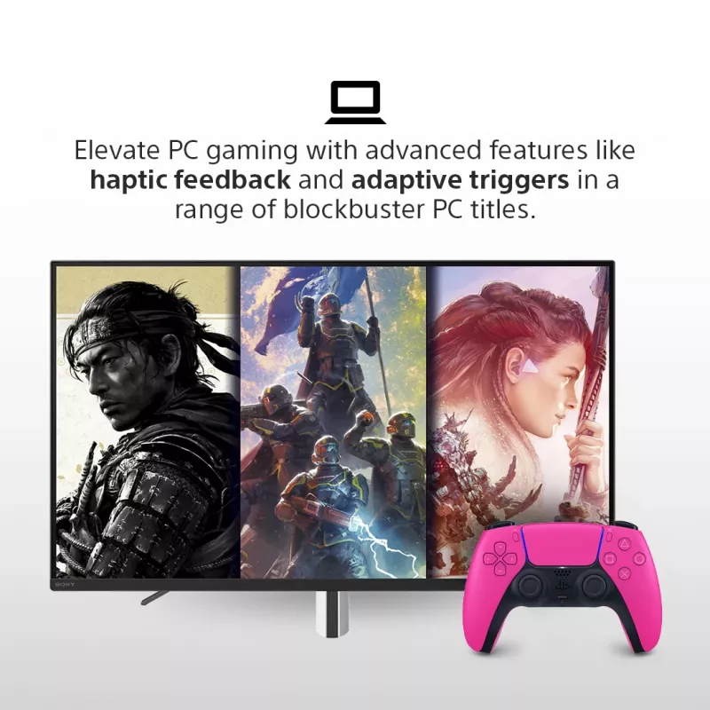 Spēļu kontrolieris Sony DualSense v3 priekš PlayStation 5 — rozā, Bluetooth & USB Type-C, iebūvēts akumulators
