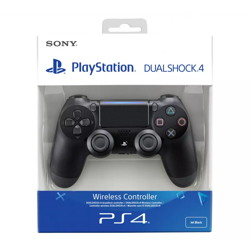 Sony DualShock 4 V2 Jet Melns, spēļu kontrolieris, PlayStation 4, D-pad, analogais / digitālais, dažādi, vadu un bezvadu
