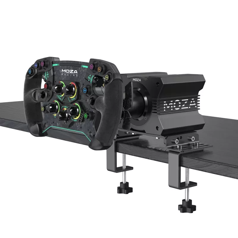 Moza Racing galda skava, PC, skava, melna, tērauds, Moza, R5, R9, R12
