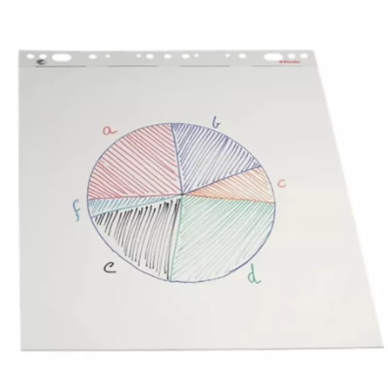 Esselte Flipchart bloknots 59x80cm 70 gsm 50 loksnes, Balts, 59x83, 50 loksnes, 70 g/m²