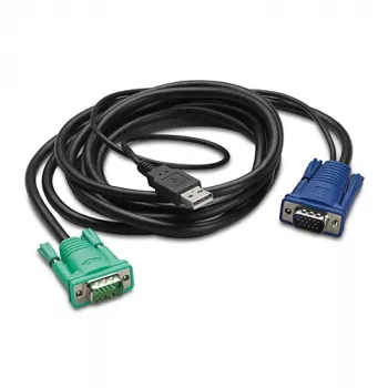 KVM kabelis APC AP5822, USB-A uz KVM, garums 3,66 m, melns