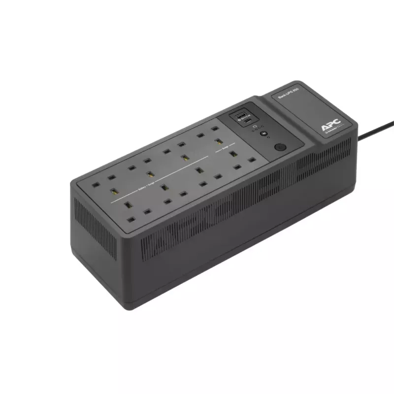 APC Back-UPS BE850G2-UK - 8x BS 1363 ligzdas, 850VA, 2 USB lādētāji, 1 USB datu pieslēgvieta