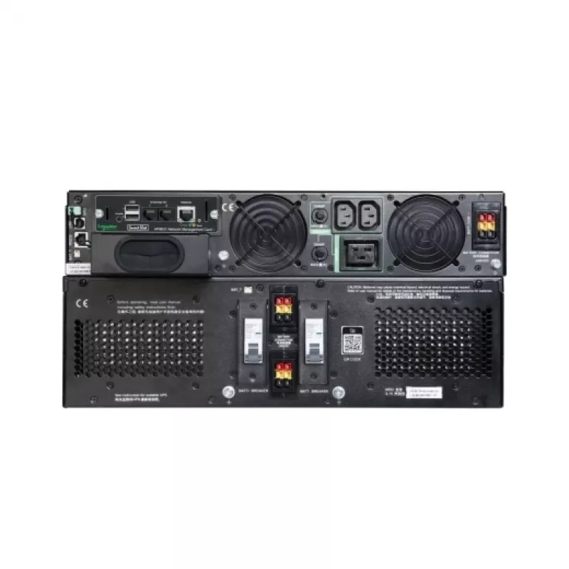 APC Smart-UPS On-Line, 8kVA/8kW, Rack/Tower, 230V, 2x IEC C13+1x IEC C19+Hard wire 3-wire (H+N+E) outlets, tīkls Card, W/O rail kit