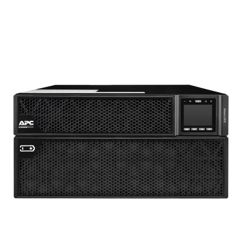 APC Smart-UPS On-Line, 8kVA/8kW, Rack/Tower, 230V, 2x IEC C13+1x IEC C19+Hard wire 3-wire (H+N+E) outlets, tīkls Card, W/O rail kit