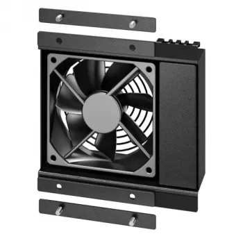 APC Easy Rack ventilatora paliktnis, ar vienu ventilatoru, melns, melns