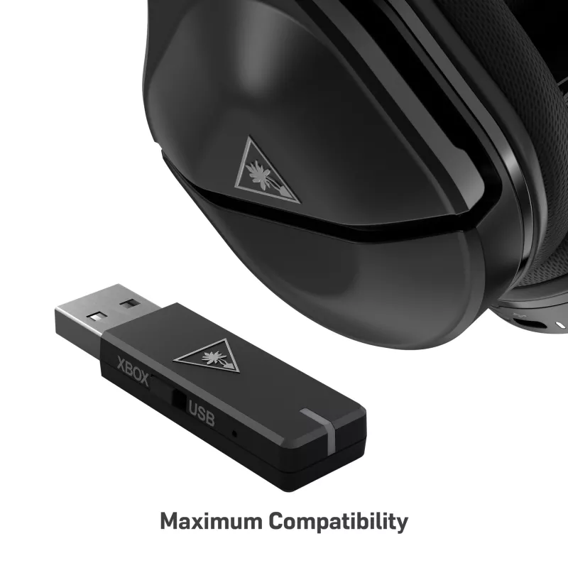 Austiņas Turtle Beach Stealth 600 Gen 2 MAX – vadu un bezvadu, USB-C, apkārt auss glāžņa tipa, 20–20000 Hz, melnas