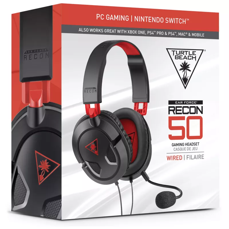 Turtle Beach Recon 50 austiņas vadu spēļu austiņas - PC, Xbox Series X vai S, Xbox One, PS5 un PS4