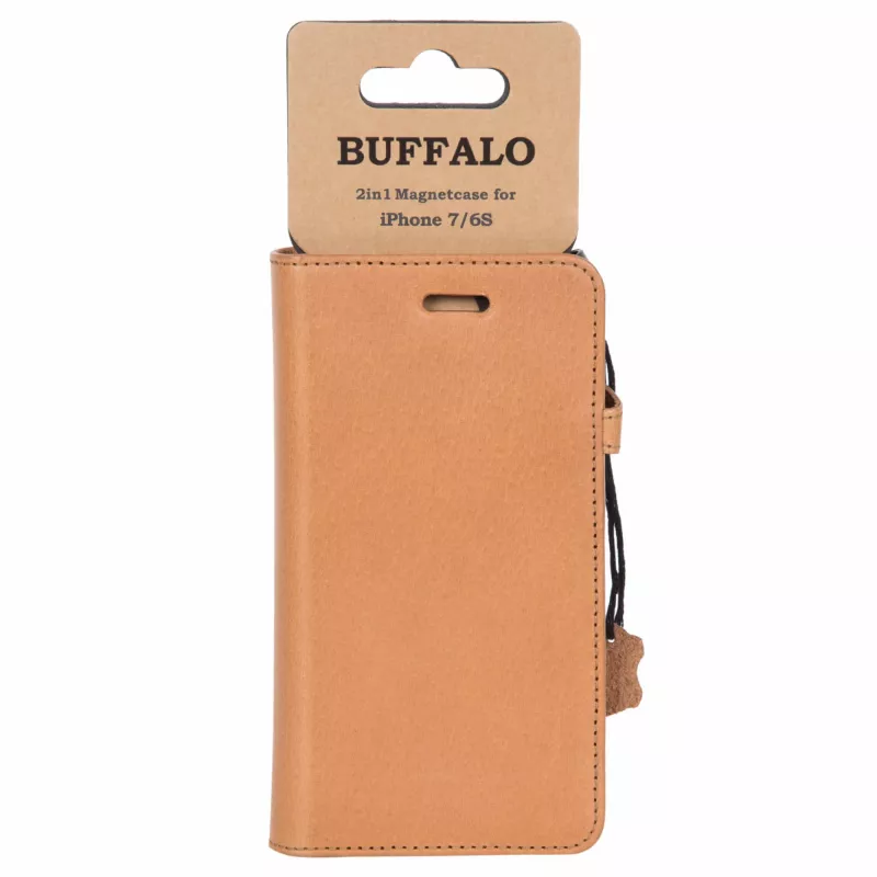 Buffalo 657514 mobilā tālruņa maciņš 11,9 cm (4,7 collas) pāršķiramais maciņš Konjaka krāsā