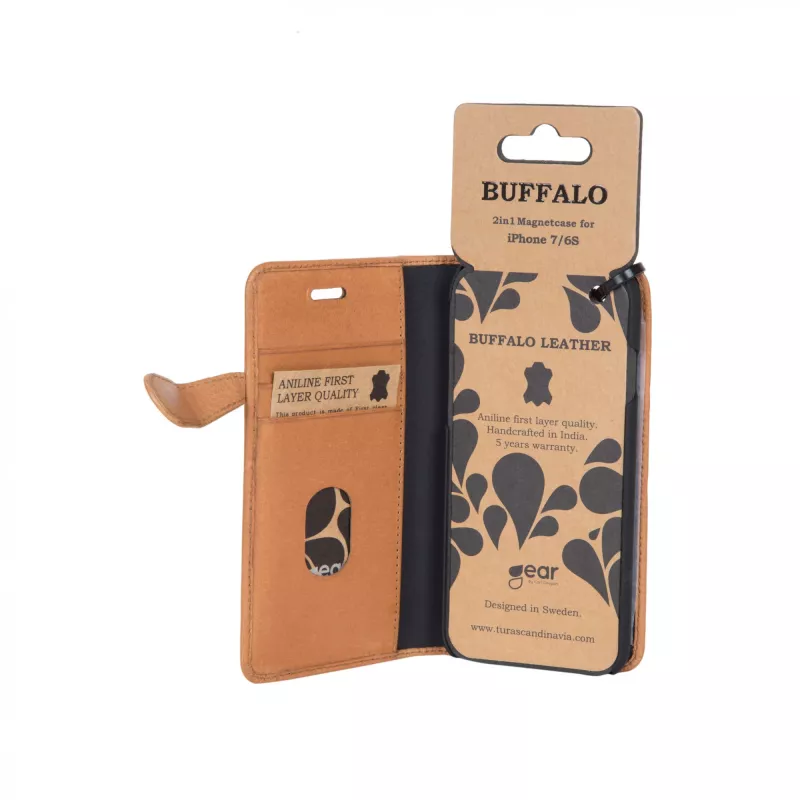 Buffalo 657514 mobilā tālruņa maciņš 11,9 cm (4,7 collas) pāršķiramais maciņš Konjaka krāsā