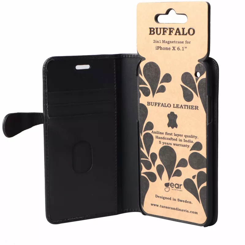 Buffalo 658561 mobilā tālruņa futlāris Buklets Melns