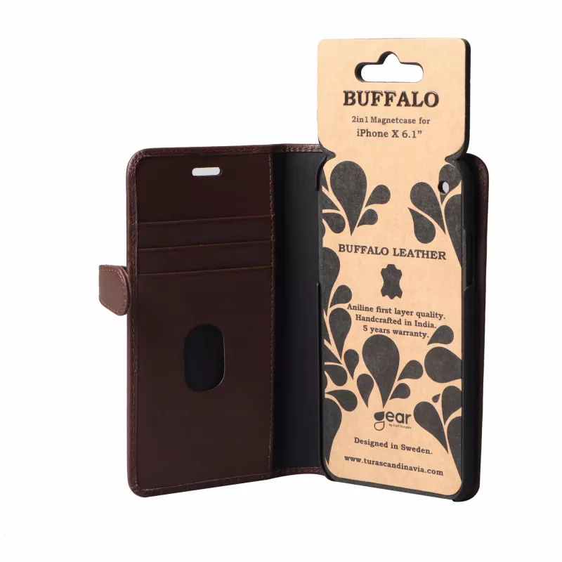 Buffalo 658562 mobilā tālruņa maciņš 15,5 cm (6,1 collas) Folio brūns