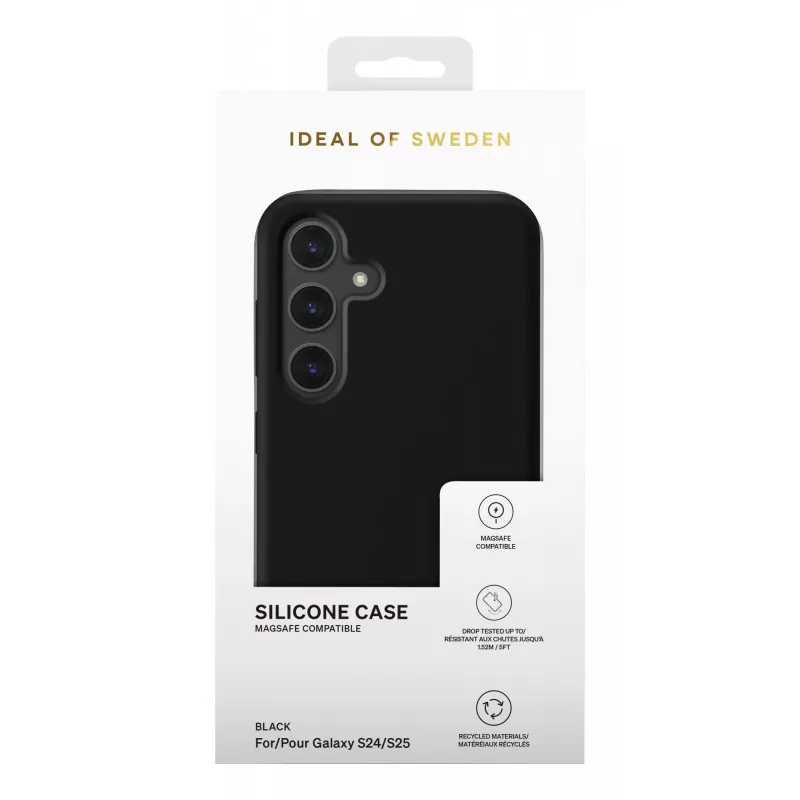 iDeal of Sweden Silikona maciņš MagSafe Galaxy S24 / S25 Melns