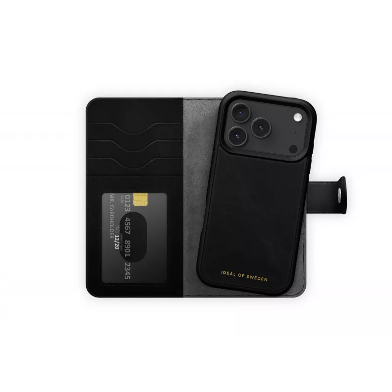 iDeal of Sweden Magnet Wallet+ MagSafe iPhone 17 Pro Melns, maka veida vāciņš, Apple, iPhone 17 Pro, Melns