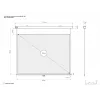 Multibrackets M 4:3 manuāls projekcijas ekrāns 200x150, 100 collas