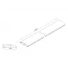 Multibrackets M vadu slēptuve SS melna, 75 mm platums - 1600 mm garums