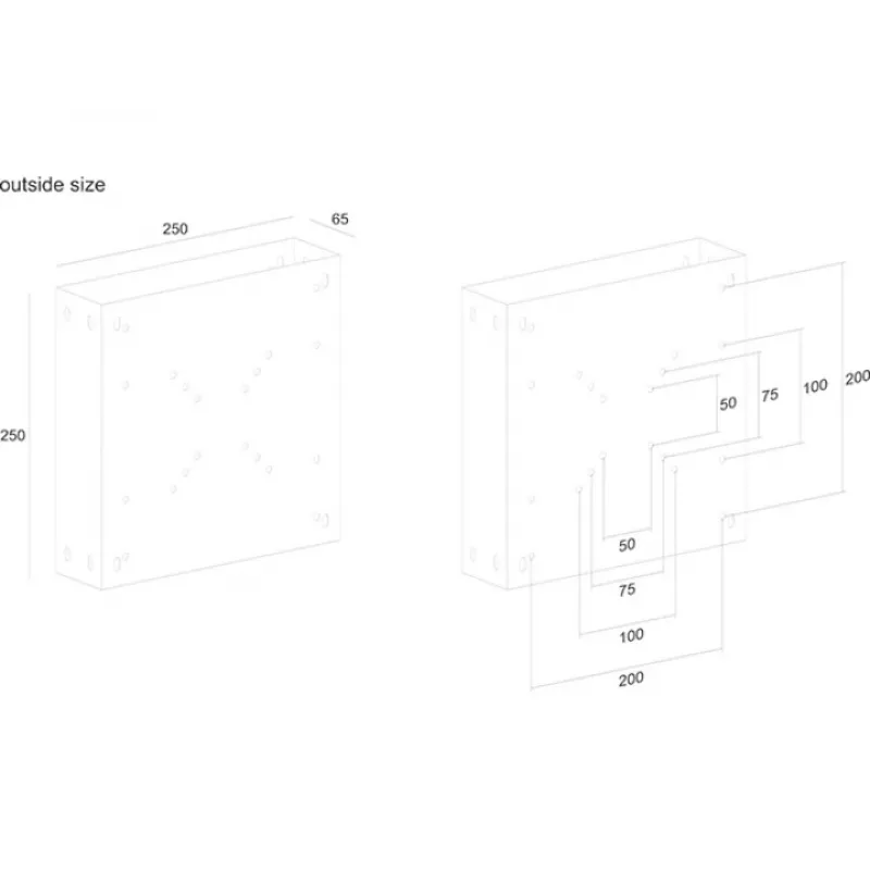 Monitora statīvā stiprināms centrālā procesora turētājs Multibrackets M PC Media Box/Digital Signage Box I