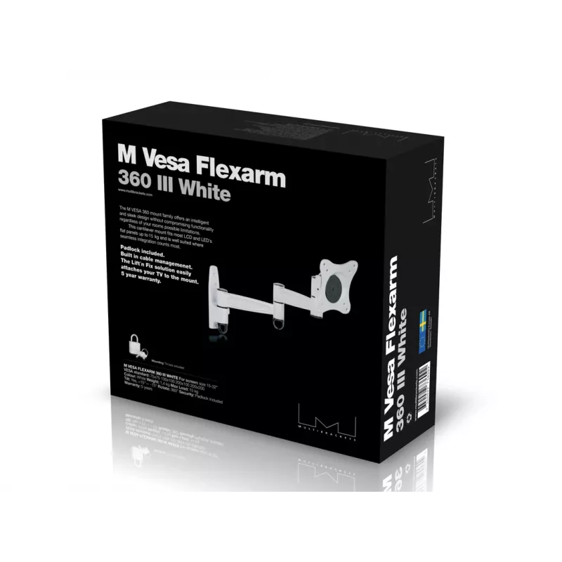 Multibrackets M VESA Flexarm 360 III Balts 15 kg 15-32 collas
