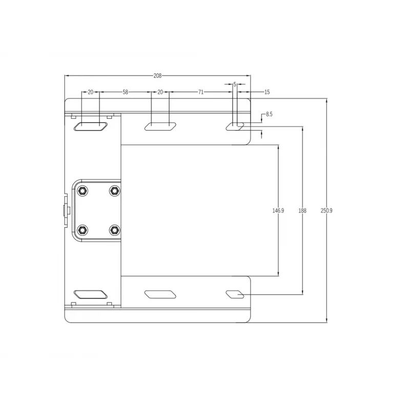 Pagriežamais sienas stiprinājums MULTIBRACKETS M Universal 180° — 26 collu–47 collu ekrāniem, VESA līdz 400x400, maks. 25 kg, melns