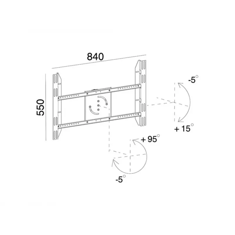 Viena ekrāna publiskā displeja statīvs MULTIBRACKETS M – melns, atbalsta līdz 60 kg, VESA 200x200–800x400