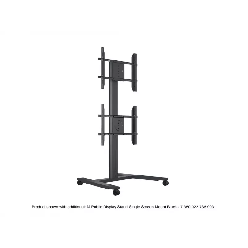 Viena ekrāna publiskā displeja statīvs MULTIBRACKETS M – melns, atbalsta līdz 60 kg, VESA 200x200–800x400