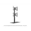 Viena ekrāna publiskā displeja statīvs MULTIBRACKETS M – melns, atbalsta līdz 60 kg, VESA 200x200–800x400