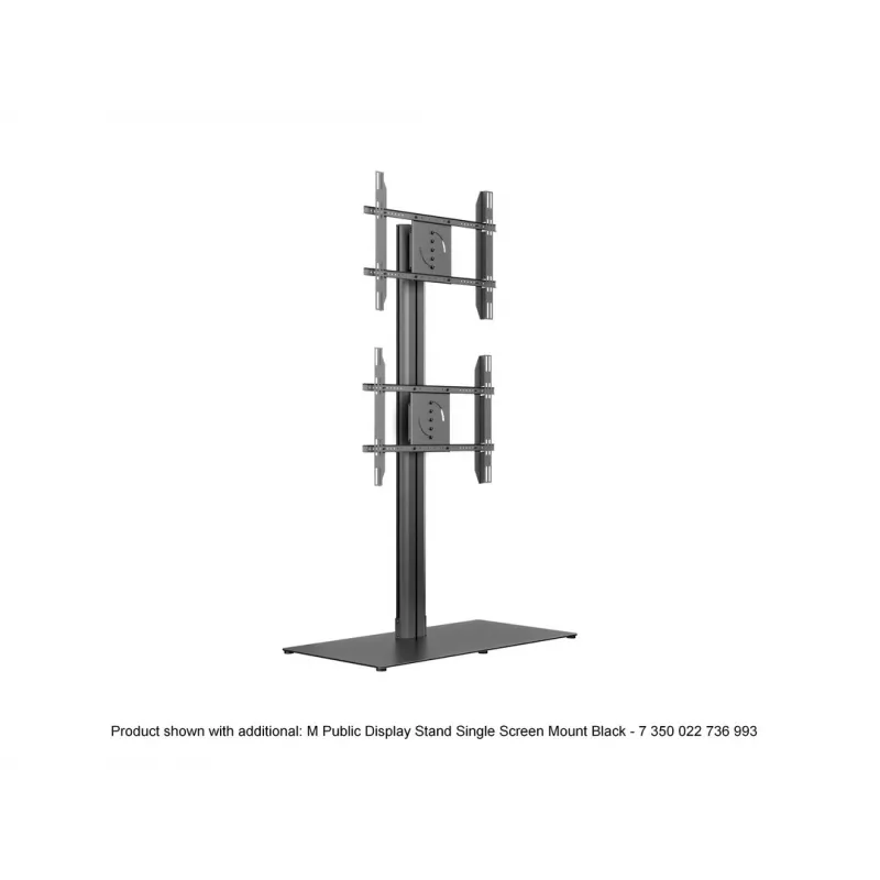 Viena ekrāna publiskā displeja statīvs MULTIBRACKETS M – melns, atbalsta līdz 60 kg, VESA 200x200–800x400